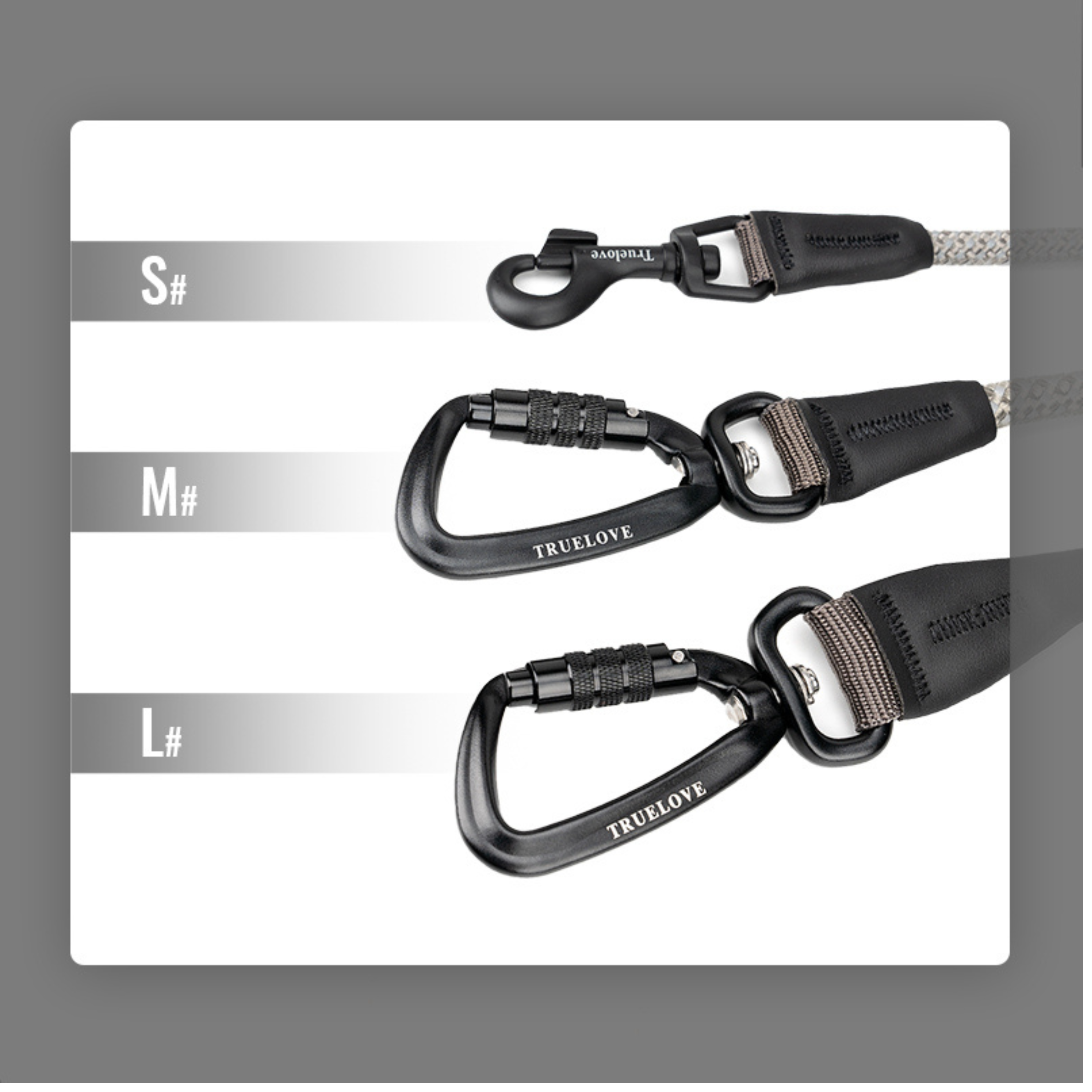 Truelove Reflective Rope Lead — Ash Grey